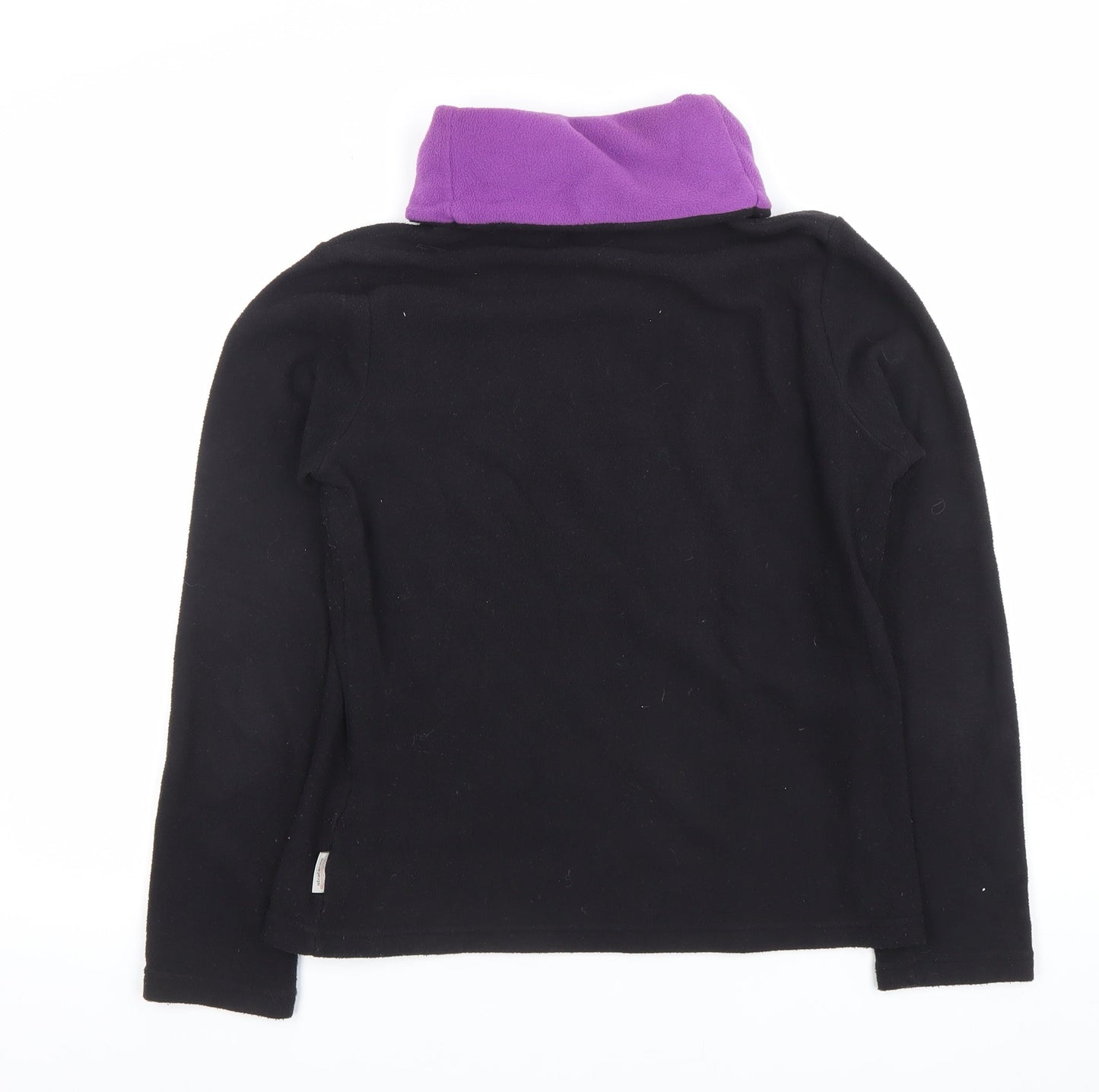 Quechua Womens Black & Purple Fleece Pullover Sweatshirt Size M