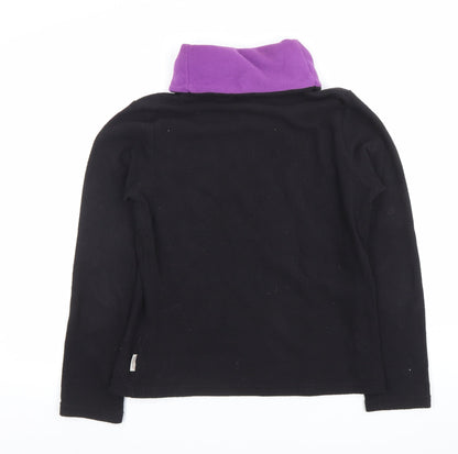 Quechua Womens Black & Purple Fleece Pullover Sweatshirt Size M