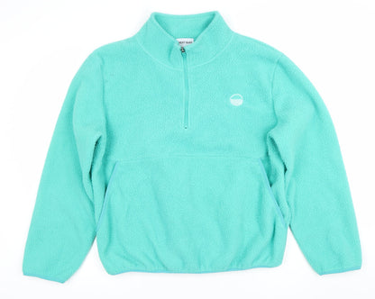 West Quay Women’s Turquoise Fleece 1/4 Zip Pullover Sweatshirt Size 16