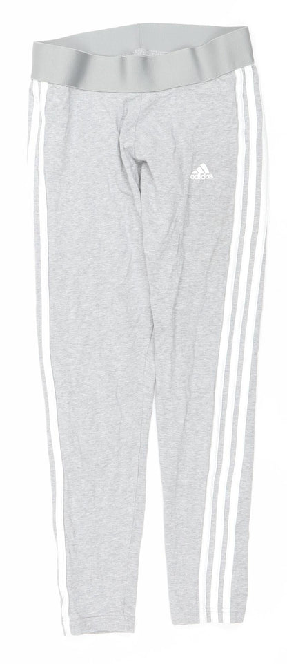 Adidas Womens Grey Slim Fit Jogger Trousers Size M