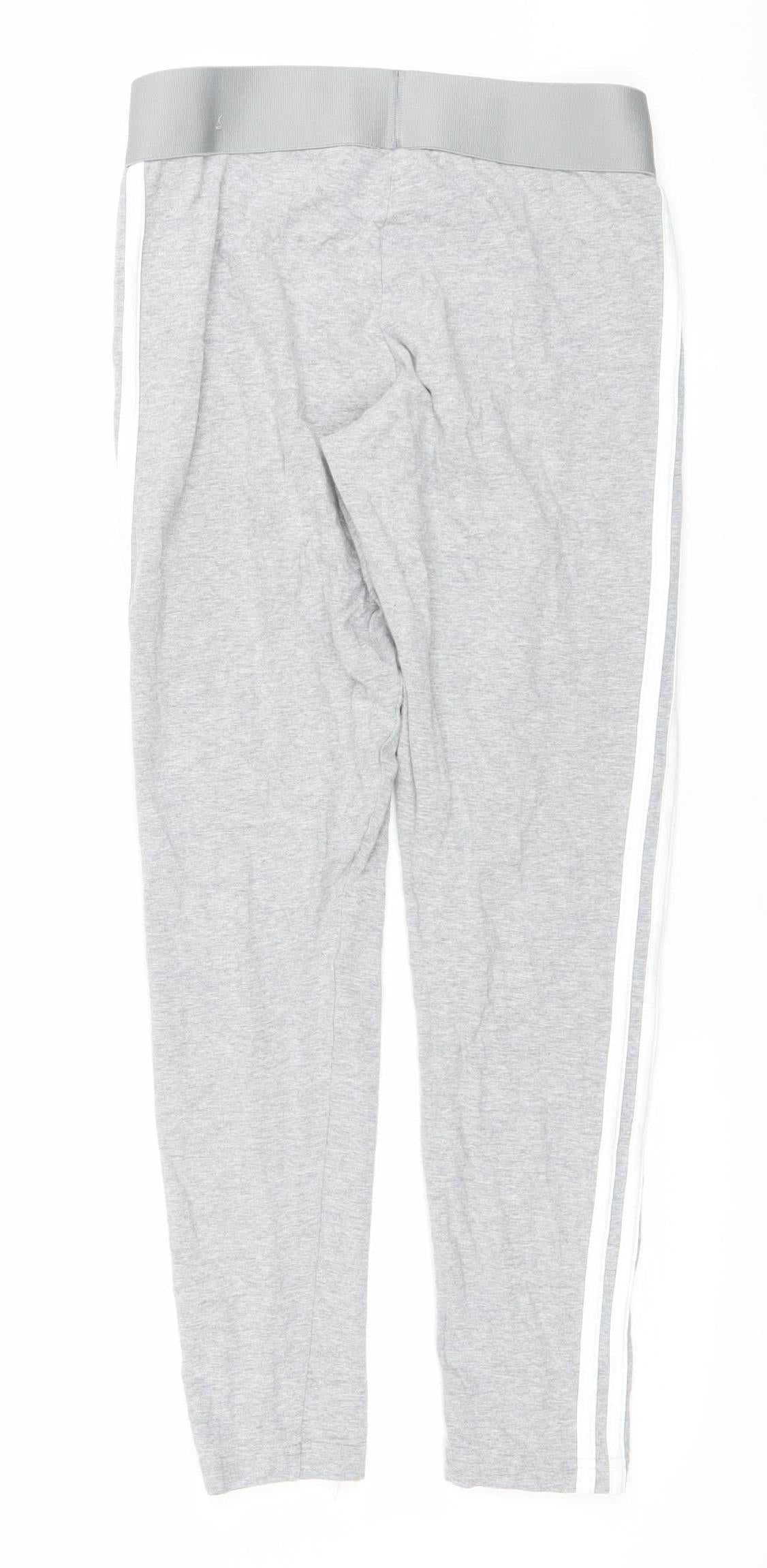 Adidas Womens Grey Slim Fit Jogger Trousers Size M