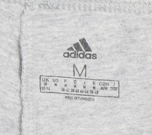 Adidas Womens Grey Slim Fit Jogger Trousers Size M