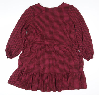 Friends Like These Women’s Red Check Long Sleeve A-Line Dress UK 18