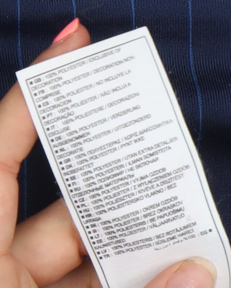 Nike Arsenal Mens Navy Blue Pinstripe Polo L Football Shirt