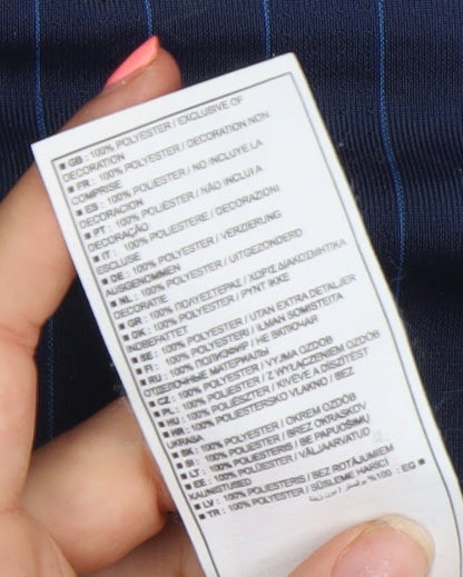 Nike Arsenal Mens Navy Blue Pinstripe Polo L Football Shirt