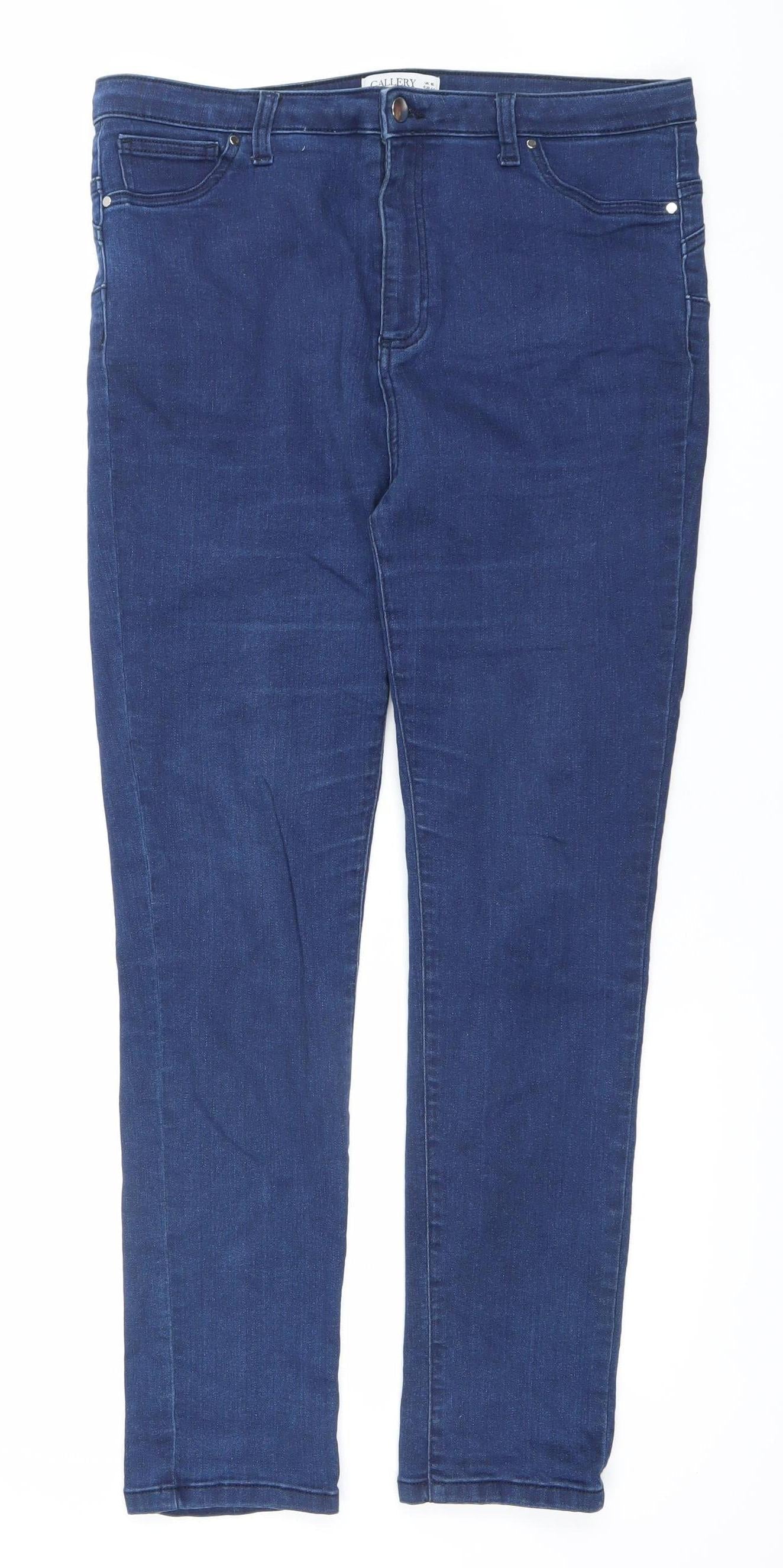 Gallery Women's Blue Skinny Jeans Size 16 Slim Fit Denim
