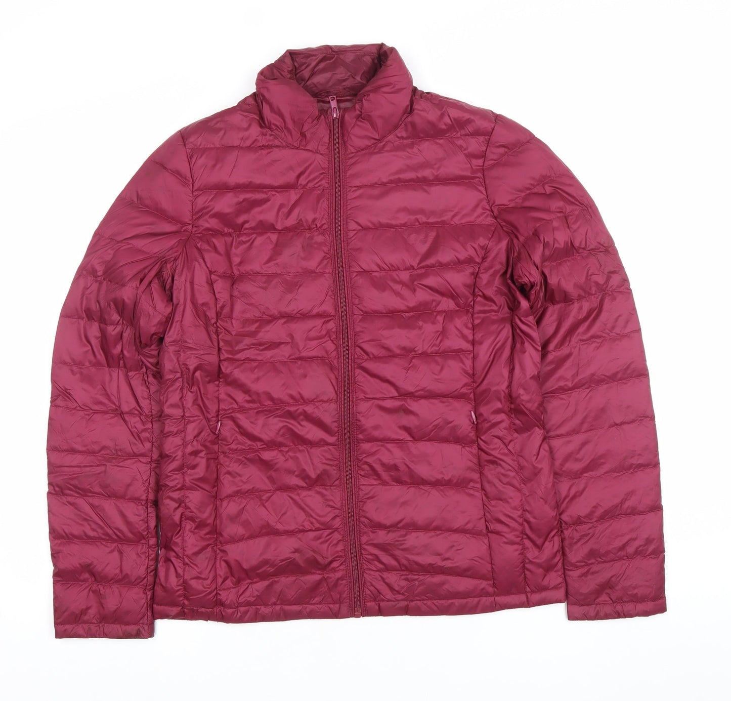 Coercion London Women's Red Puffer Jacket Size 12 Lightweight Down