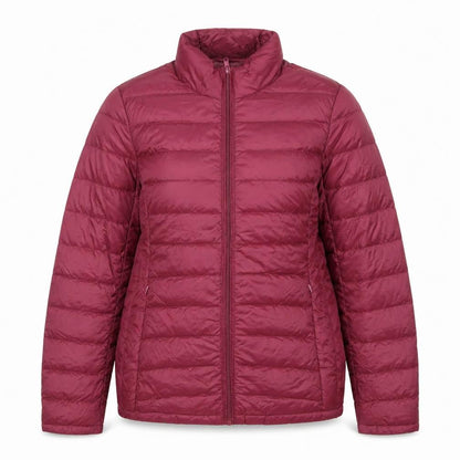 Coercion London Women's Red Puffer Jacket Size 12 Lightweight Down