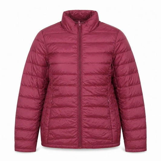 Coercion London Women's Red Puffer Jacket Size 12 Lightweight Down