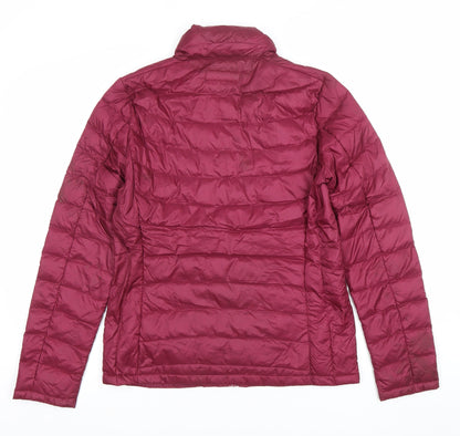 Coercion London Women's Red Puffer Jacket Size 12 Lightweight Down