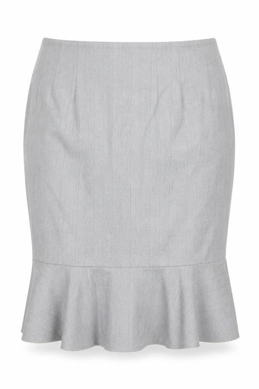 Marks and Spencer Women Grey Size 16 High Rise Ruffle Pencil Skirt