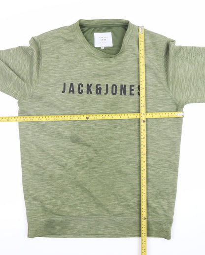 Mens UK Size M JACK & JONES Green Pullover Sweatshirt
