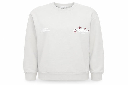 Stradivarius Women's Grey Phoenix Print Pullover Sweatshirt Size S