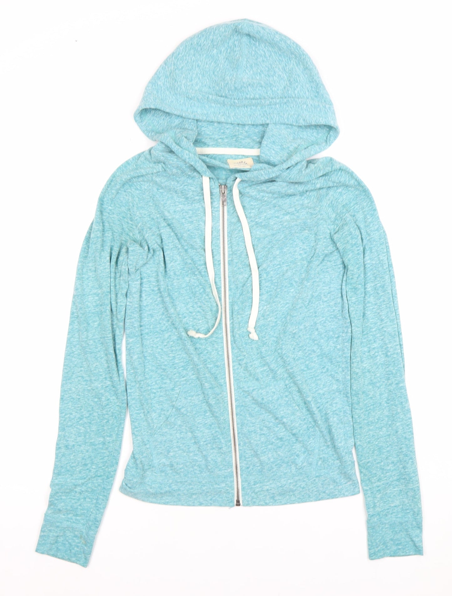 American Eagle Womens Blue Full Zip Hoodie Size Small Lightweight