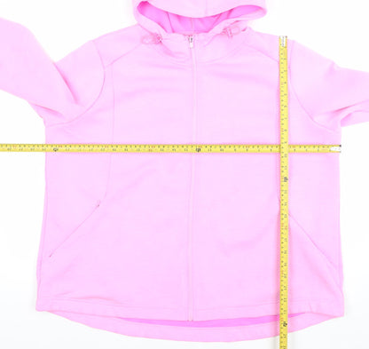 Dunnes Stores Women Bright Pink Full Zip Hoodie XL Polyester Blend