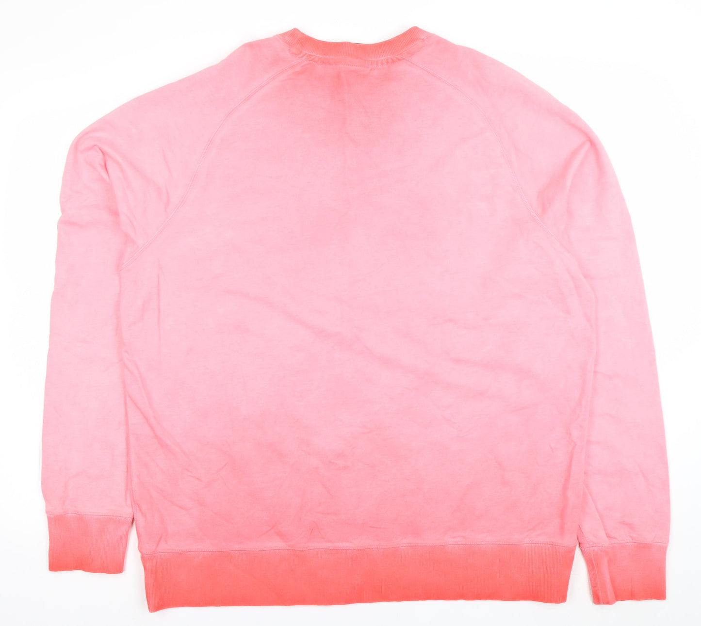 Nike Womens Pink Crew Neck Pullover Sweatshirt XL Cotton Logo Print