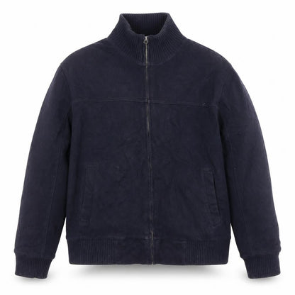 Marks & Spencer Blue Harbour Men's Blue Medium Cotton Bomber Jacket