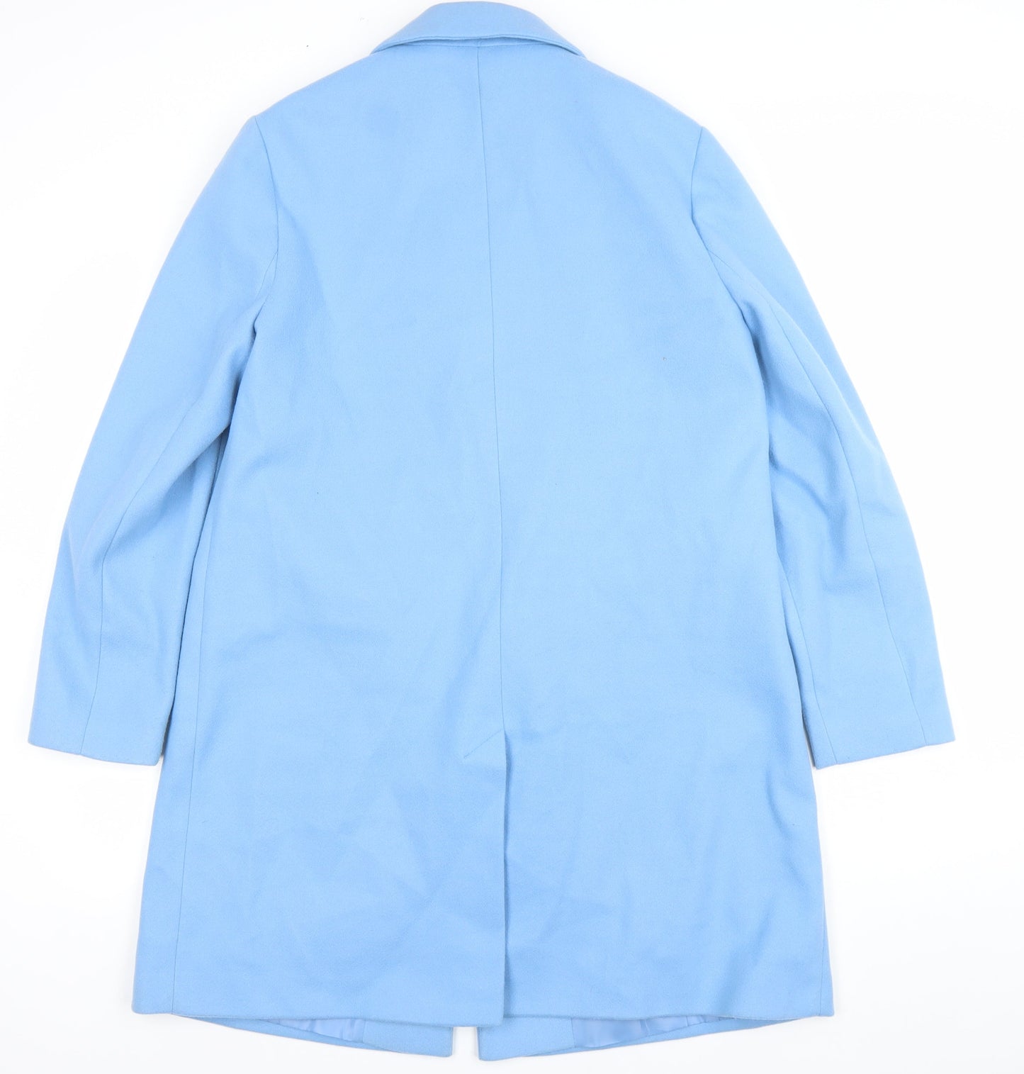St. Bernard Women's Blue Polyester Mid-Length Overcoat Size 14