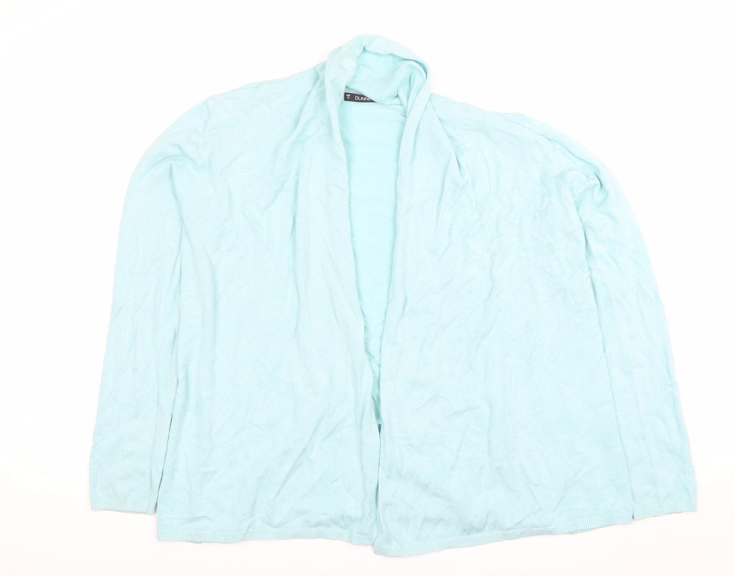 Dunnes Women Blue Lightweight Long Sleeve Open Cardigan Size 12