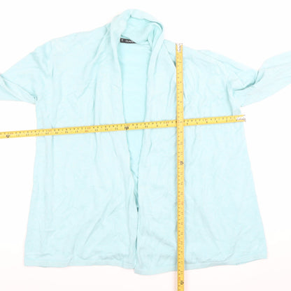 Dunnes Women Blue Lightweight Long Sleeve Open Cardigan Size 12