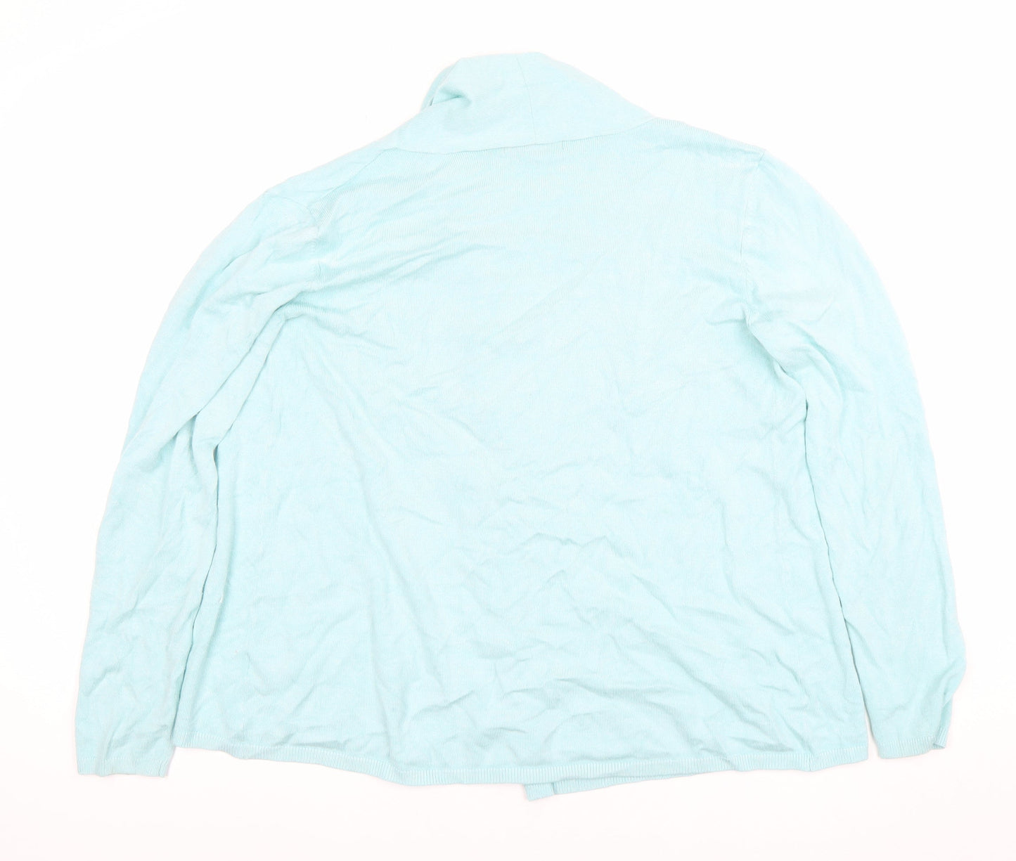 Dunnes Women Blue Lightweight Long Sleeve Open Cardigan Size 12