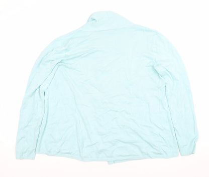 Dunnes Women Blue Lightweight Long Sleeve Open Cardigan Size 12