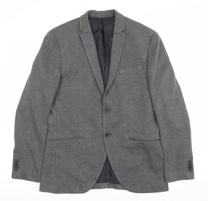 Mens UK Size 40 JACK & JONES Regular Grey Suit Jacket