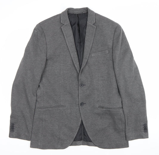 Mens UK Size 40 JACK & JONES Regular Grey Suit Jacket