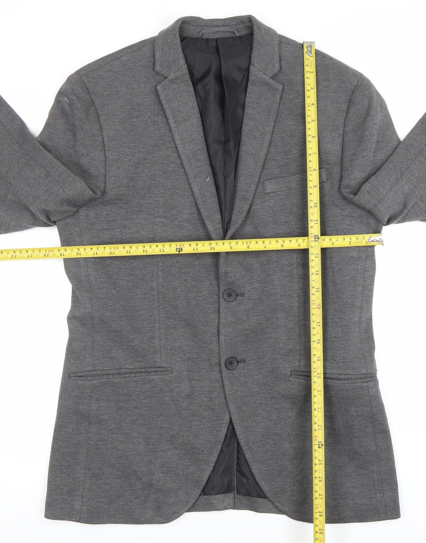 Mens UK Size 40 JACK & JONES Regular Grey Suit Jacket