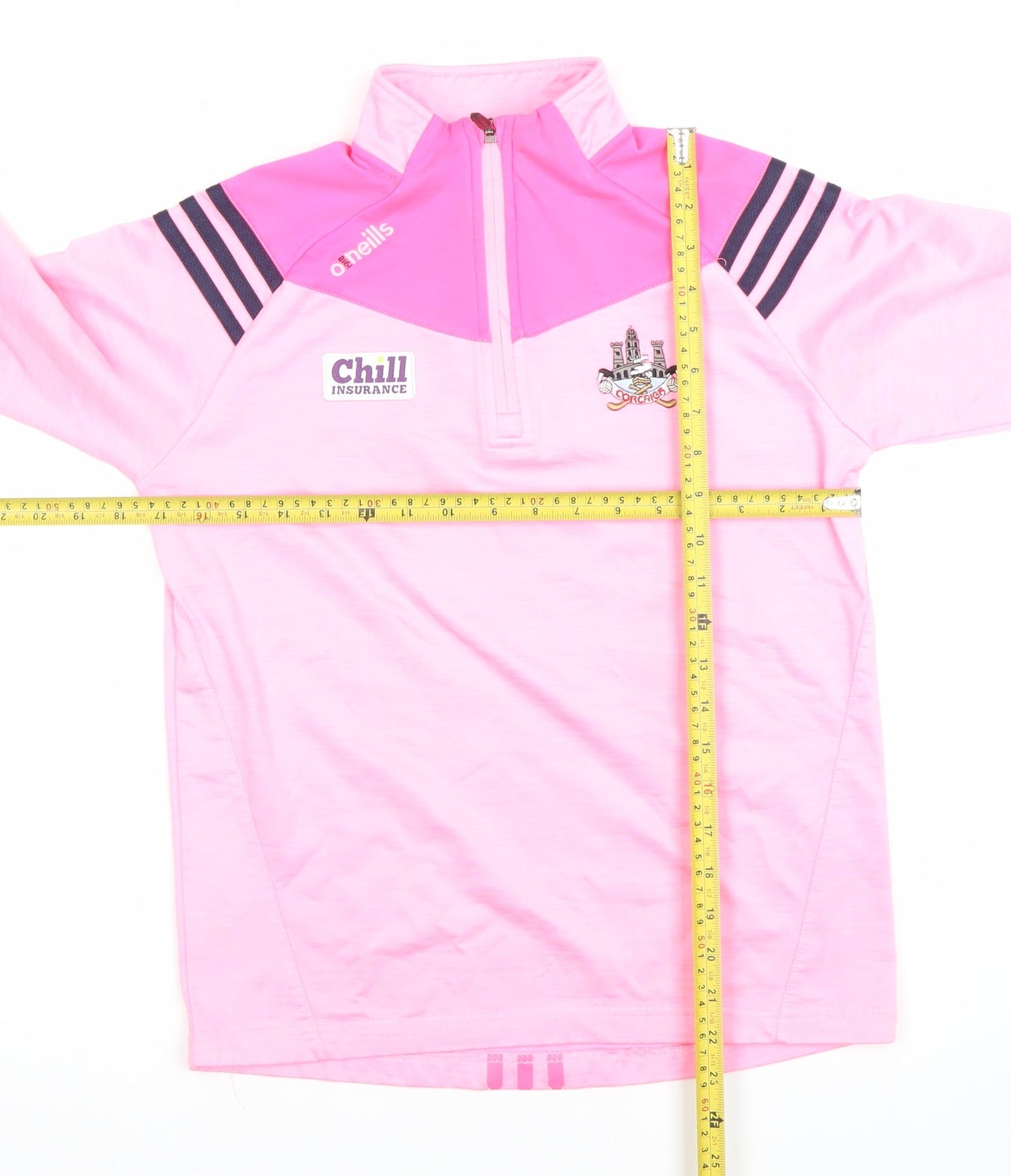 O'Neills Girls Pink 1/4 Zip Sports Sweatshirt Age 10-11 Years