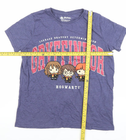 Harry Potter Girls Blue Gryffindor Graphic T-Shirt Size 146