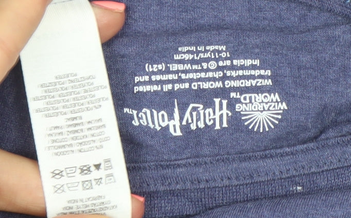 Harry Potter Girls Blue Gryffindor Graphic T-Shirt Size 146