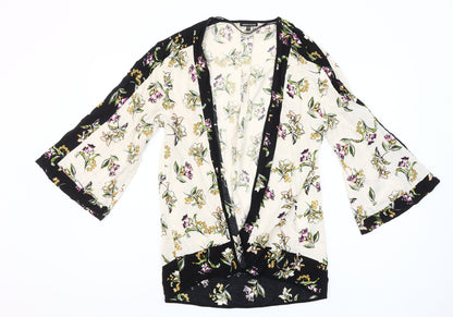 Warehouse Women’s Multicoloured Floral Kimono Blouse UK 12