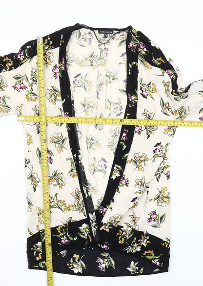 Warehouse Women’s Multicoloured Floral Kimono Blouse UK 12