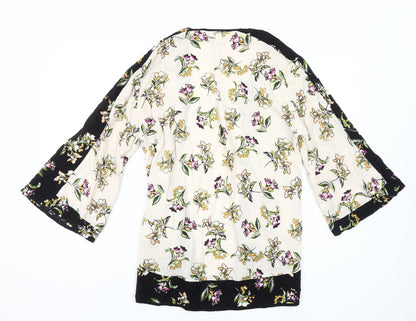 Warehouse Women’s Multicoloured Floral Kimono Blouse UK 12