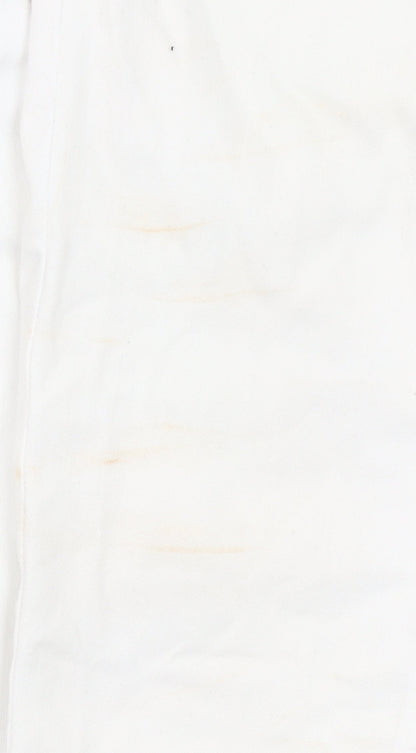 ONLY Women's White Ankle Skinny Jeans Size S/32 Mid Rise Stretch Denim