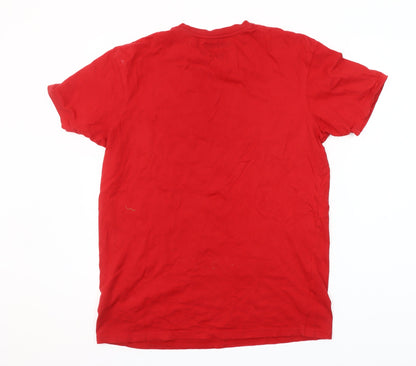 McKenzie Men's Red Graphic Sports T-Shirt Medium 100% Cotton