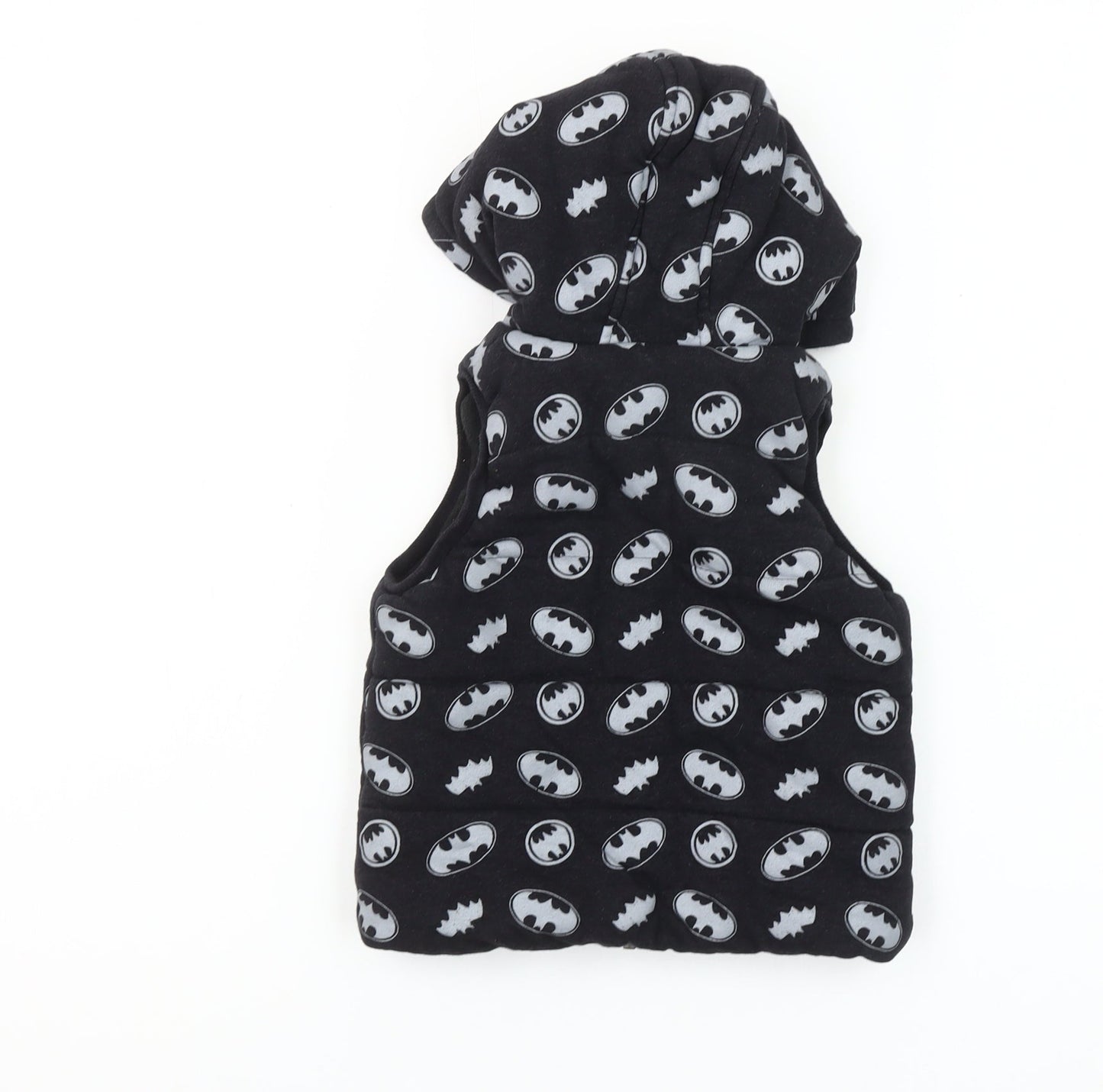 George Batman Black Hooded Padded Waistcoat 18-24 Months Boys Hooded Vest