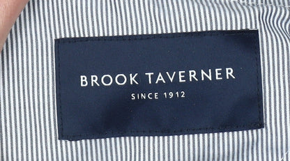 Brook Taverner Men's Black 24W Cotton Blend Corduroy Trousers