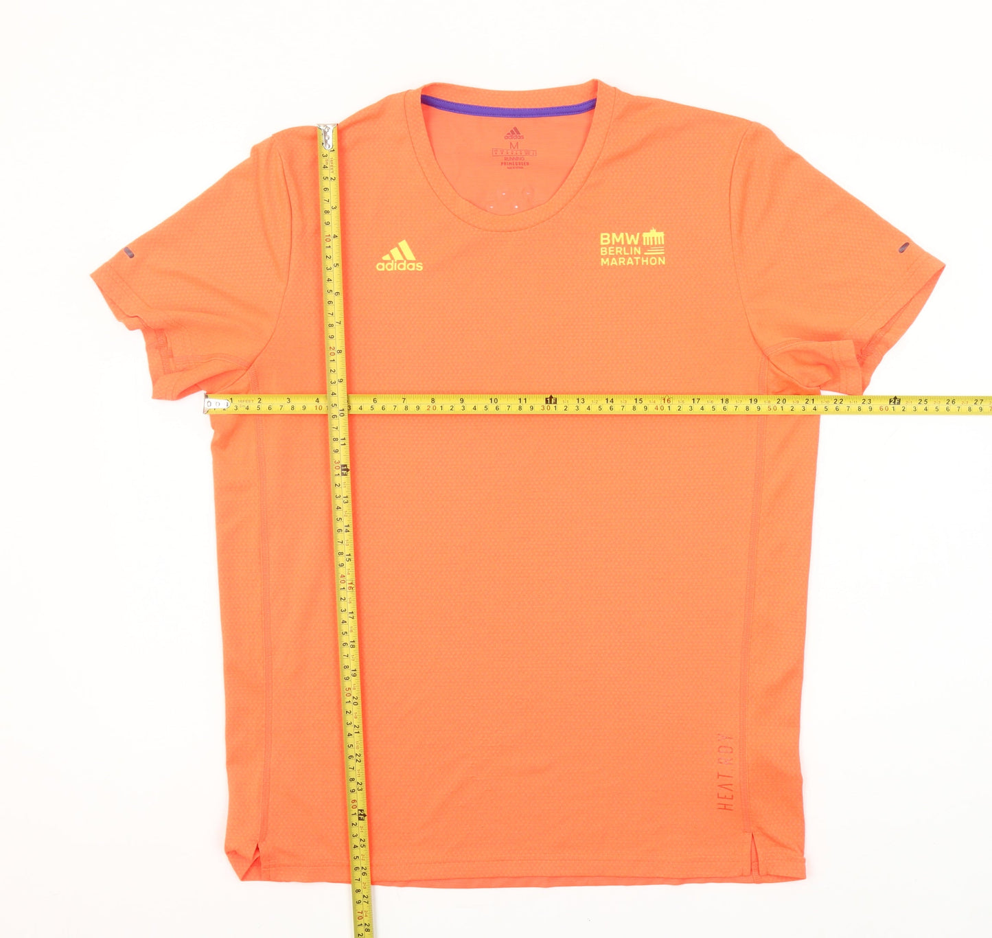 Adidas Men’s Orange Running T-Shirt Size M BMW Berlin Marathon Lightweight