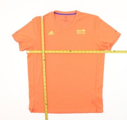 Adidas Men’s Orange Running T-Shirt Size M BMW Berlin Marathon Lightweight