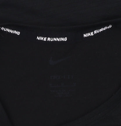Nike Womens Black Dri-FIT Running T-Shirt M Moisture Wicking Top