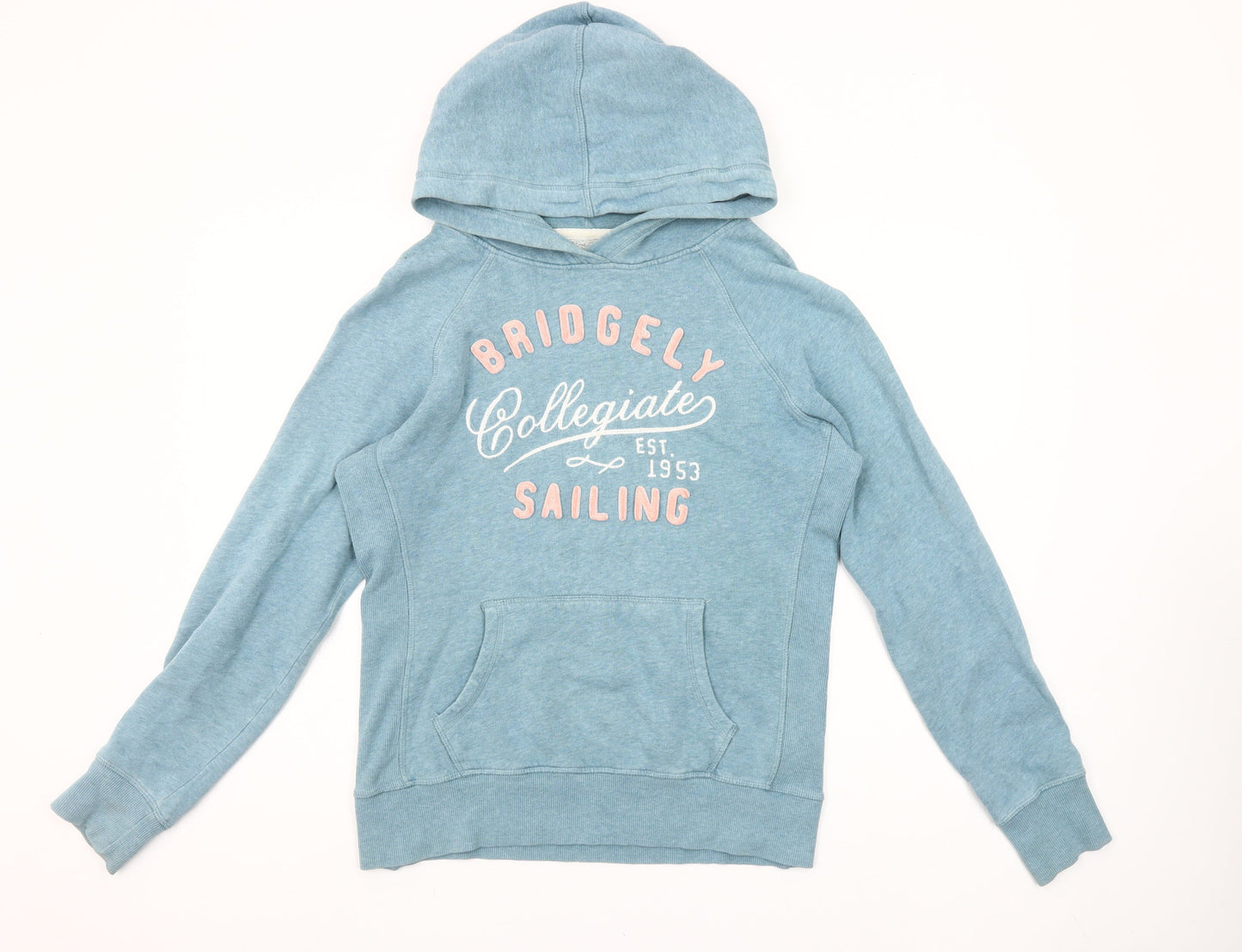 H&M L.O.G.G Women Blue Collegiate Sailing Pullover Hoodie Size M