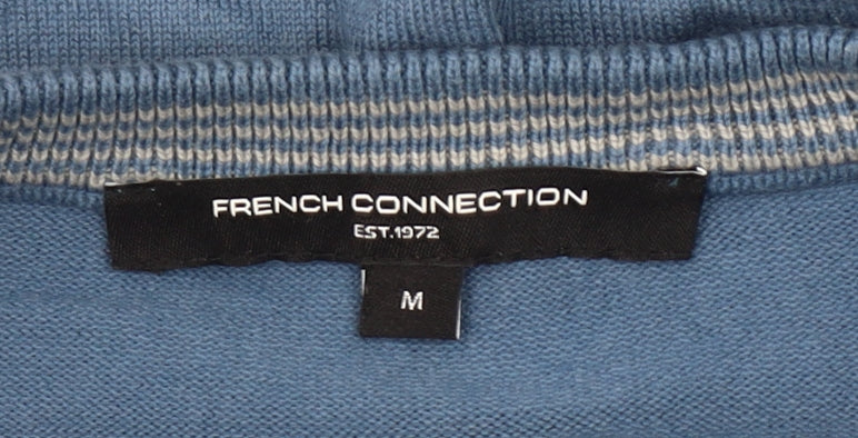 French Connection Men’s Blue Cotton Blend Crew Neck Jumper M