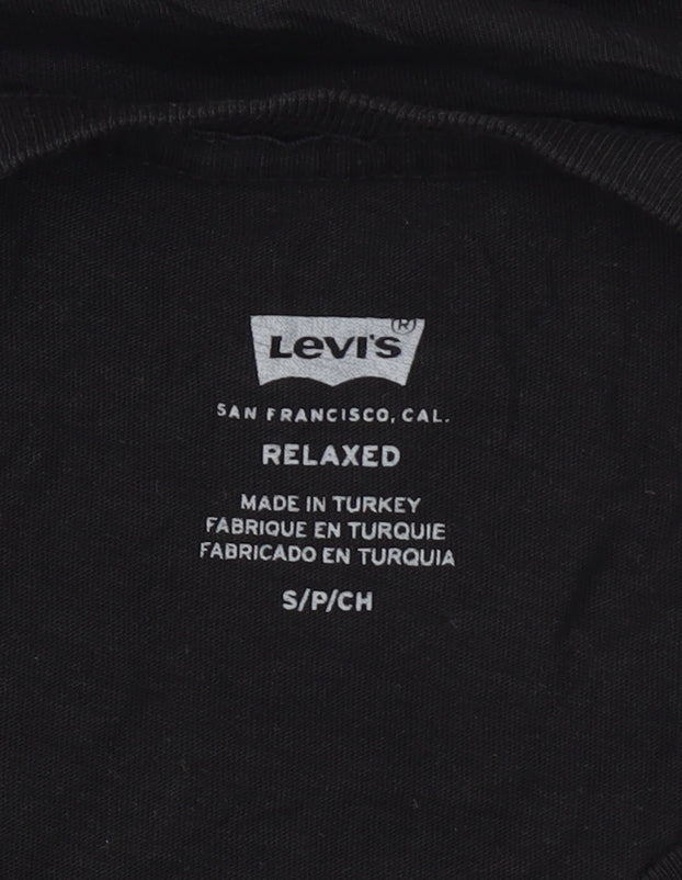 Levi's Women's Black Relaxed Fit Cotton Logo T-Shirt S