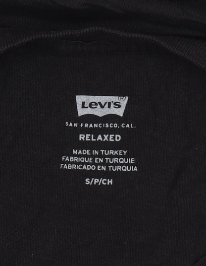 Levi's Women's Black Relaxed Fit Cotton Logo T-Shirt S