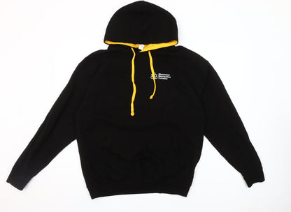 Just Hoods by AWDis Black Yellow L Pullover Hoodie Manchester Metropolitan University Women’s Sweatshirt