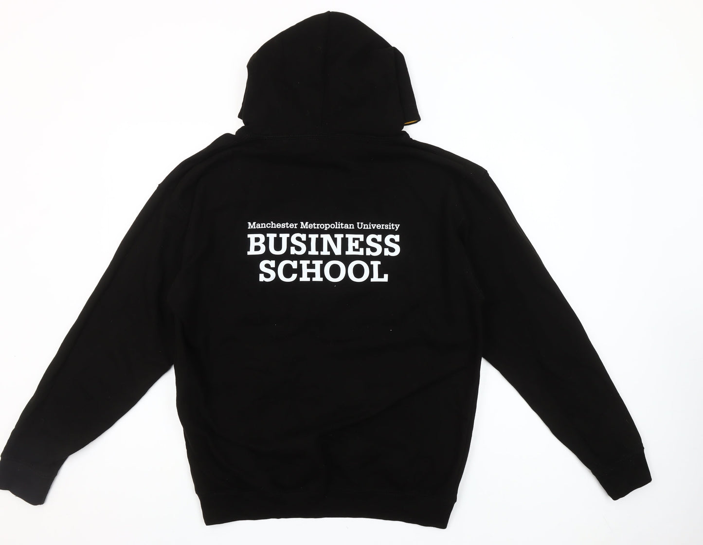 Just Hoods by AWDis Black Yellow L Pullover Hoodie Manchester Metropolitan University Women’s Sweatshirt