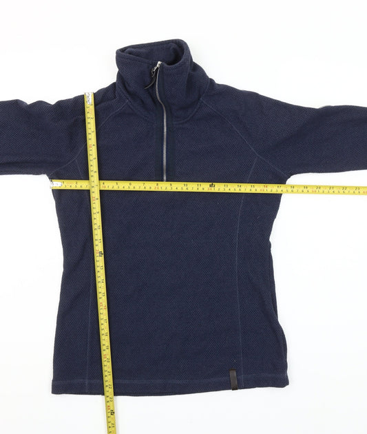Craghoppers Women's Navy Blue Fleece Pullover Sweatshirt UK 8 1/2 Zip