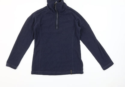 Craghoppers Women's Navy Blue Fleece Pullover Sweatshirt UK 8 1/2 Zip